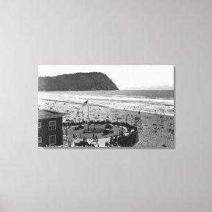 Zaaier, oregon Beach Scene uit luchtfoto Canvas Afdruk