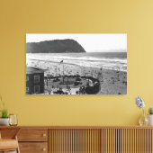 Zaaier, oregon Beach Scene uit luchtfoto Canvas Afdruk (Insitu (Woonkamer))