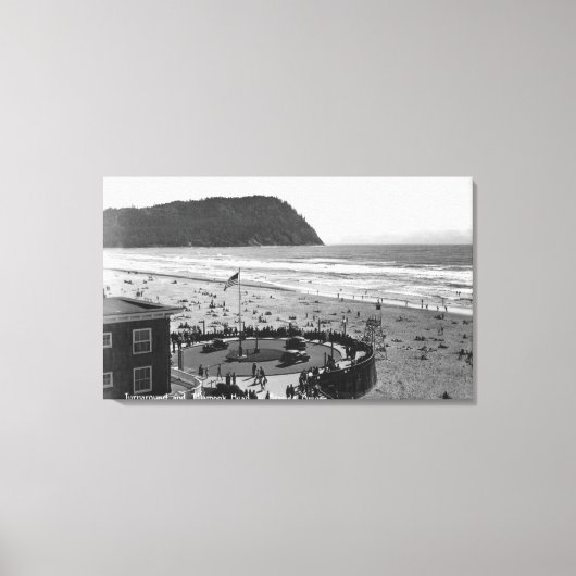 Zaaier, oregon Beach Scene uit luchtfoto Canvas Afdruk (Voorkant)