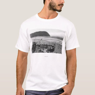 Zaaier, oregon Beach Scene uit luchtfoto T-shirt