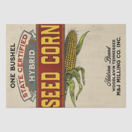 Zaaikorn  stijl voederzak tissuepapier (Voorkant)