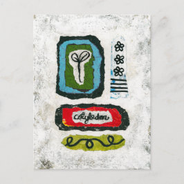 Zaailende Cotyledon Briefkaart - Abstracte kunst