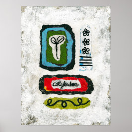 Zaailende Cotyledon Poster Wall Art - Abstracte ku