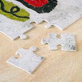 Zaailende katoenen legpuzzel - Abstracte kunst (Zijkant)