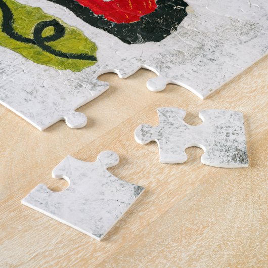 Zaailende katoenen legpuzzel - Abstracte kunst (Zijkant)