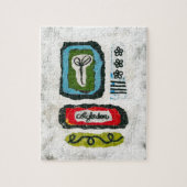 Zaailende katoenen legpuzzel - Abstracte kunst (Verticaal)