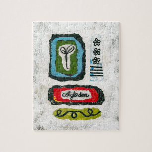 Zaailende katoenen legpuzzel - Abstracte kunst