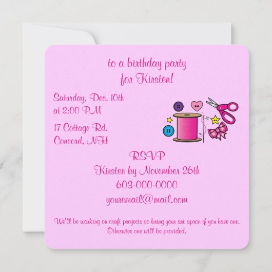 Zaaivaartuigen Birthday Party Kaart (Achterkant)