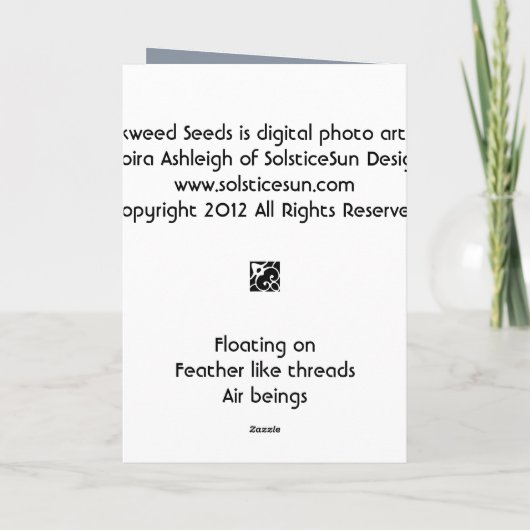 Zaaizaad van zijderupsen kaart (Achterkant)