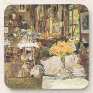 Zaal bloemen van Childe Hassam,  Kunst Bier Onderzetter
