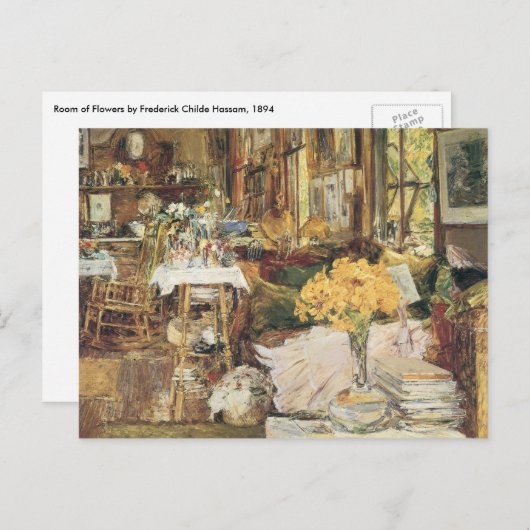 Zaal bloemen van Childe Hassam, Kunst Briefkaart (Voorkant / Achterkant)
