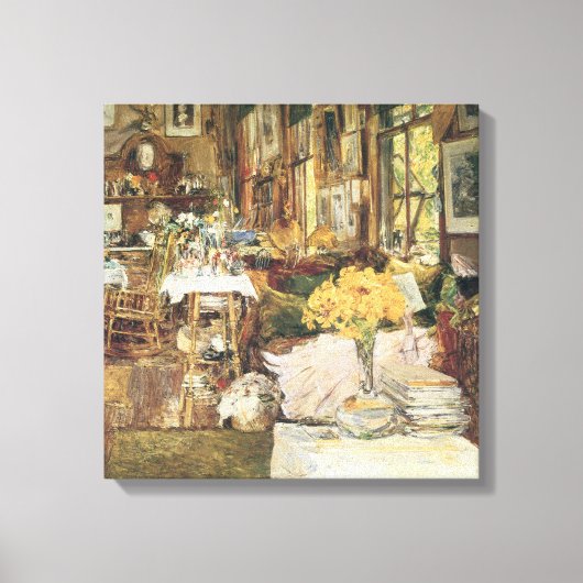 Zaal bloemen van Childe Hassam,  Kunst Canvas Afdruk (Voorkant)