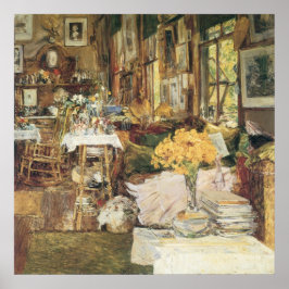 Zaal bloemen van Childe Hassam,  Kunst Poster