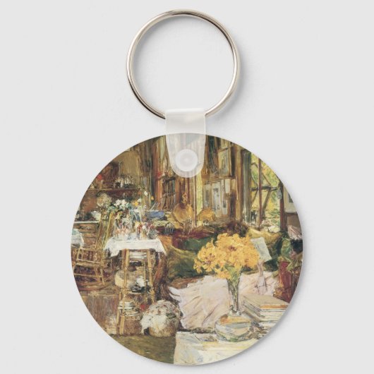 Zaal bloemen van Childe Hassam,  Kunst Sleutelhanger (Voorkant)