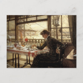 Zaal met een Uitzicht van de haven Briefkaart