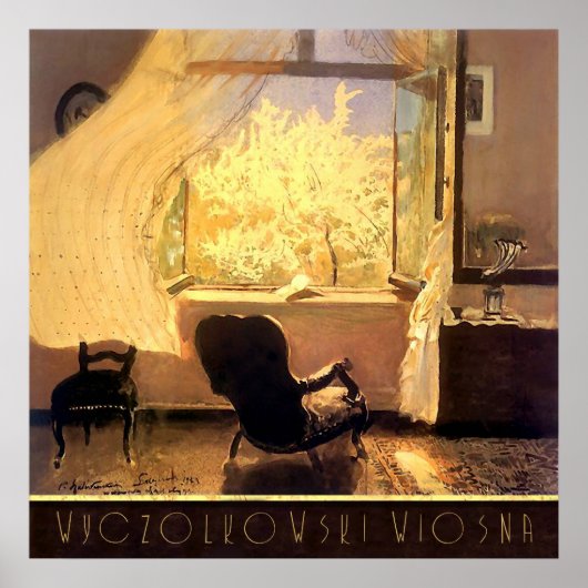Zaal met Uitzicht Wyczolkowski Wiosna Poster (Voorkant)
