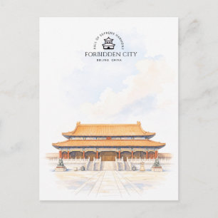 Zaal van de Opperste Harmonie, Verboden Stad, Reiz Briefkaart