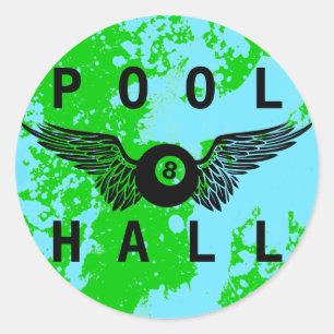 zaal voor vliegende bal ronde sticker