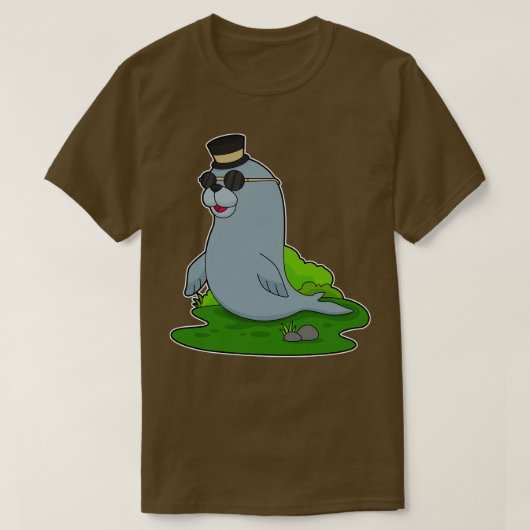 Zaal zonnebril, cilindder t-shirt (Design voorkant)