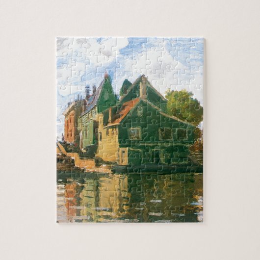 Zaandam, kanaal van Claude Monet Legpuzzel (Verticaal)