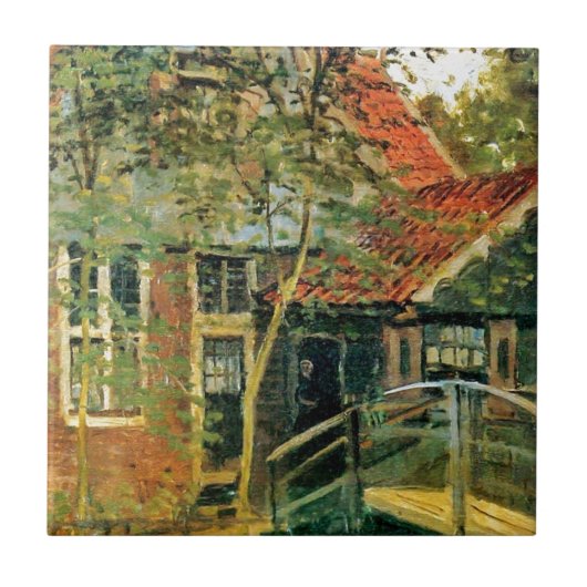 Zaandam, Little Bridge van Claude Monet Tegeltje (Voorkant)