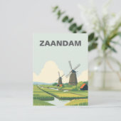 Zaandam, Nederland Windmolens Travel  Briefkaart (Staand voorkant)