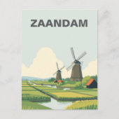 Zaandam, Nederland Windmolens Travel  Briefkaart (Voorkant)