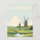 Zaandam, Nederland Windmolens Travel  Briefkaart (Voorkant)