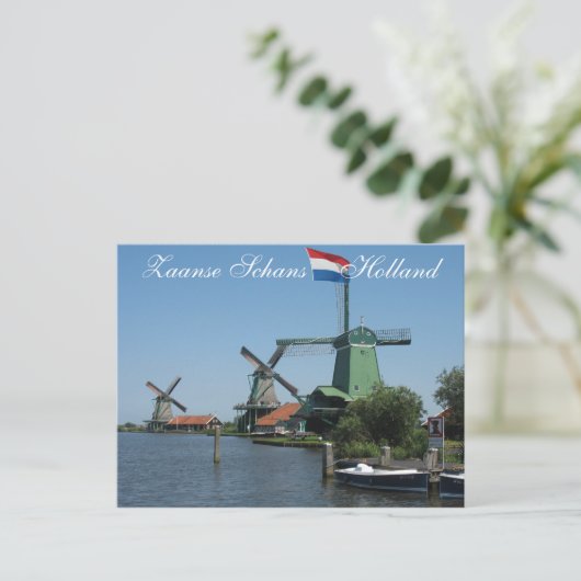 Zaanse Schans Holland Windmills Briefkaart (Staand voorkant)