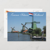 Zaanse Schans Holland Windmills Briefkaart (Voorkant / Achterkant)