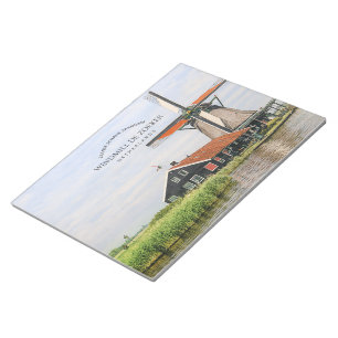 Zaanse Schans Molen Aquarel Nederlands Erfgoed Notitieblok