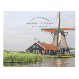 Zaanse Schans Molen Aquarel Nederlands Erfgoed Notitieblok