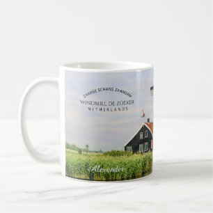 Zaanse Schans Molen Aquarel Nederlands Koffiemok