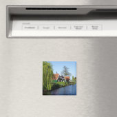 Zaanse Schans Nederlandse houtkaphuizen in groen e Magneet (Insitu (Vaatwasser))