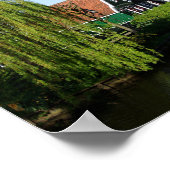 Zaanse Schans Nederlandse houtkaphuizen in groen e Poster (Hoek)