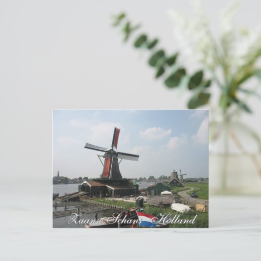 Zaanse Schans Windmill Briefkaart (Staand voorkant)