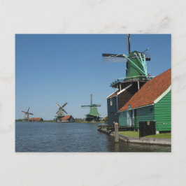 Zaanse Schans Windmills in Nederland Briefkaart