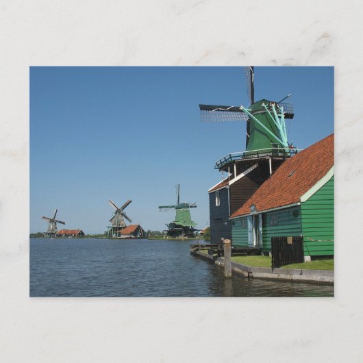 Zaanse Schans Windmills in Nederland Briefkaart (Voorkant)