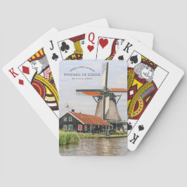 Zaanse Schans Windmolen Aquarel Nederlands Erfgoed Pokerkaarten