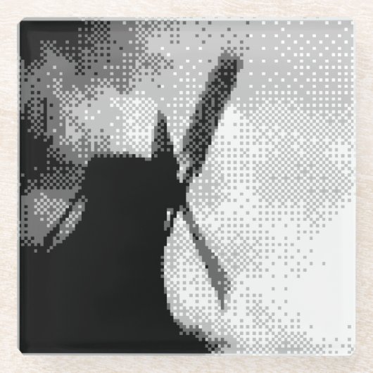 Zaanse Schans windmolens Glazen Onderzetter (Voorkant)