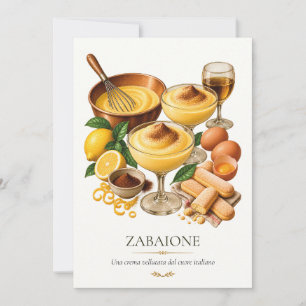 Zabaione – Vintage Italiaans dessert Kaart