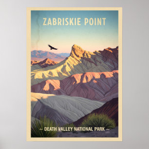 Zabriskie Point Death Valley Nationaal Park V01 Poster