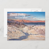 Zabriskie Point in Death Valley Briefkaart (Voorkant / Achterkant)