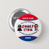 Zac Scalf voor President 2020 Ronde Button 5,7 Cm (Voorkant /achterkant)