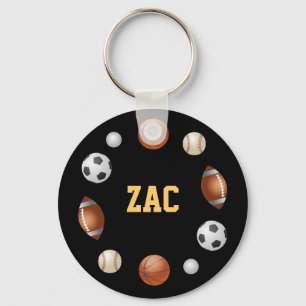 Zac World Sports Sleutelhanger - Black