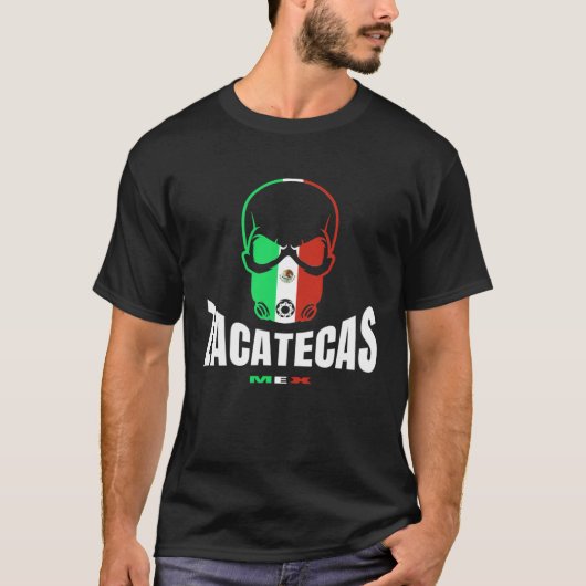 Zacatecas Mexico Masked Skull T-shirt (Voorkant)
