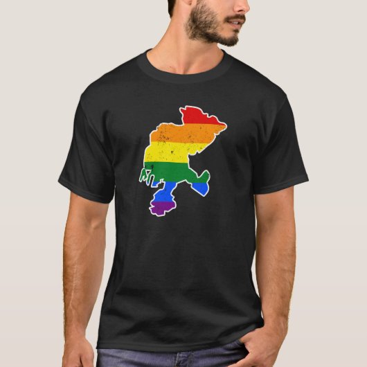 Zacatecas Mexico Rainbow Flag LGBT Pride Flag T-shirt (Voorkant)