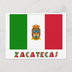 Zacatecas Unofficiële vlag Briefkaart
