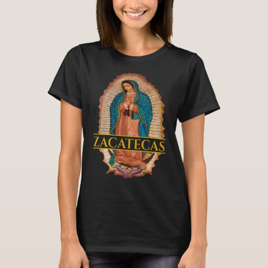 Zacatecas Virgen De Guadalupe Mexicaanse staat Zac T-shirt (Voorkant)