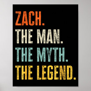 Zach de man mythe legende, Grappige naam Zach Poster